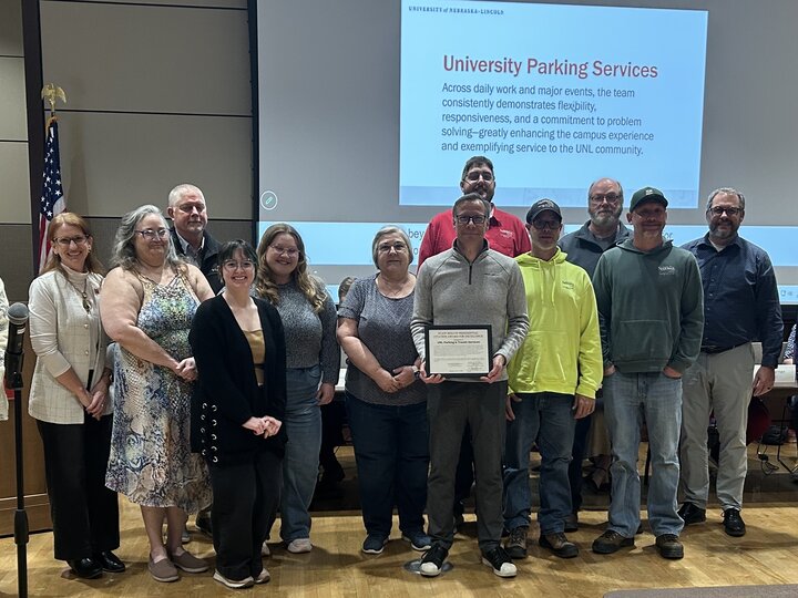 University Parking receiving the Presidential Citation Award